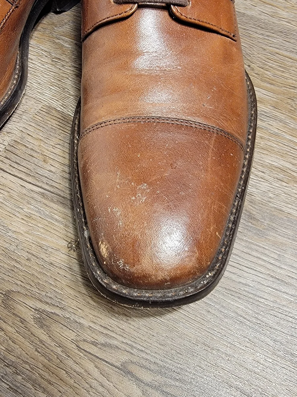 Johnston & Murphy Brown Leather Cap-Toe Derby Oxfords